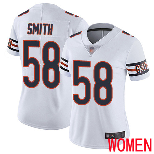 Chicago Bears Limited White Women Roquan Smith Road Jersey NFL Football #58 Vapor Untouchable